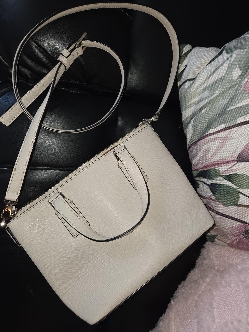Kate Spade Cream Saffiano Leather Satchel - Picture 4 of 7